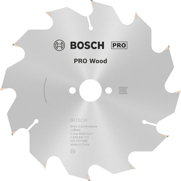 Bosch PRO Wood Kreissägeblatt 160 x 2,6 x 20 mm - 2608641173