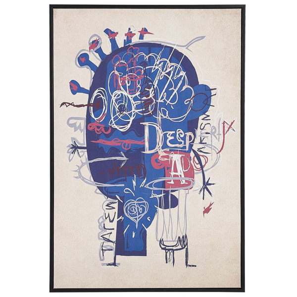 Canvas TREPPIO Abstraktes Muster 63 x 99 cm Blau