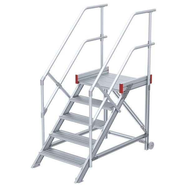 Euroline 514 Anstieg 45° 800mm Stufenbreite 5 Stufen Alu gerieft