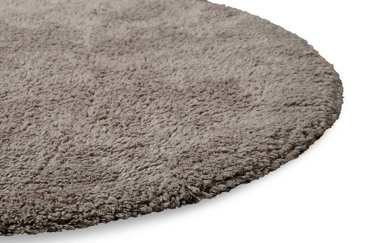 Badteppich Braun Ole WECONhome Basics 90 cm rund