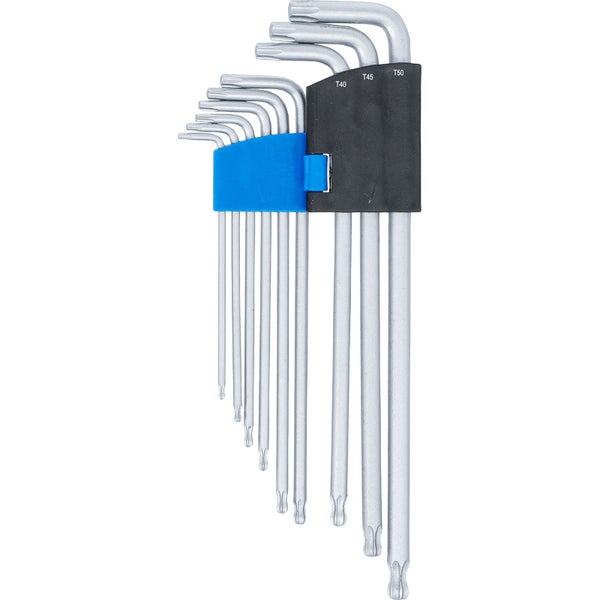 BGS Winkelschlüssel-Satz extra lang T-Profil (für Torx) mit Kugelkopf T10 - T50 mm 9tlg. - 819