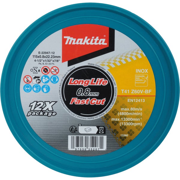 Makita Trennscheibe 115x0,8 mm INOX - E-22947-12