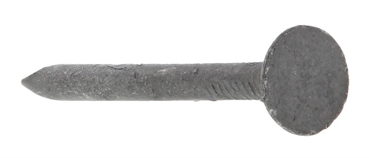 Ein einzelner Nagel aus Stahl