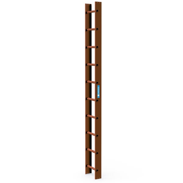 Zarges Dachleiter 10 Sprossen kupferbraun
