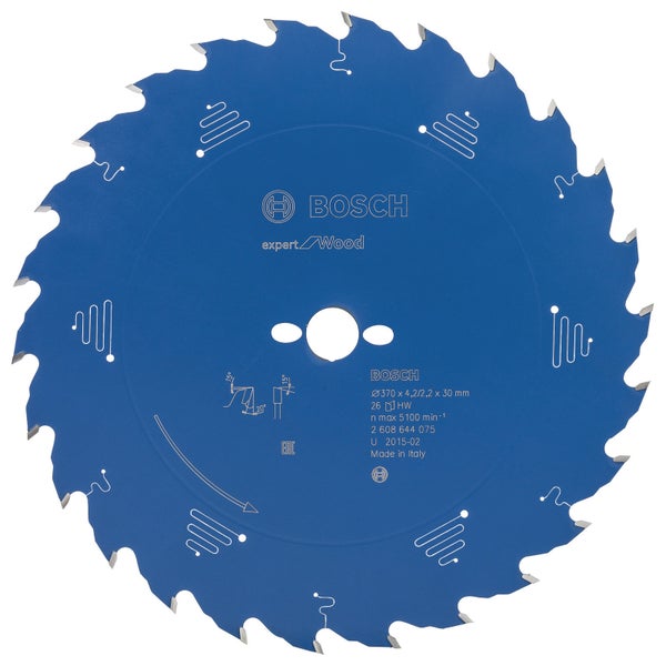 Bosch Kreissägeblatt Expert for Wood für Handkreissägen 370 x 30 x 4,2 mm 26 - 2608644075