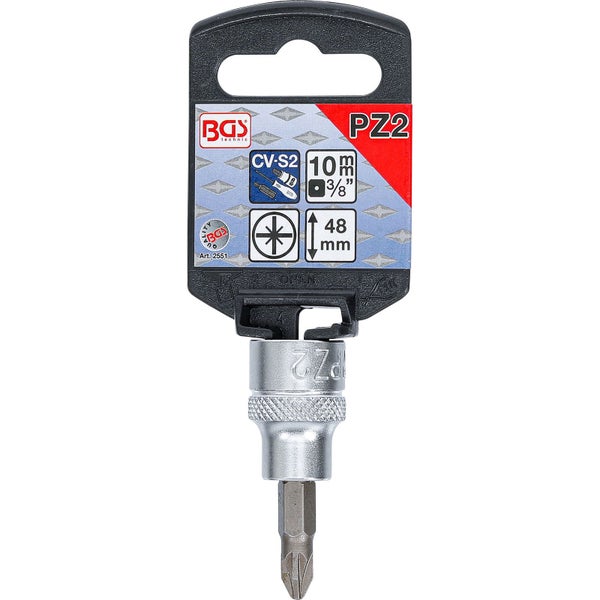 BGS Bit-Einsatz Antrieb Innenvierkant 10 mm (3/8) Kreuzschlitz PZ2 - 2551
