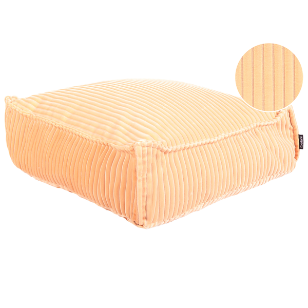 Pouf ALLOZAI Samtstoff Pfirsichrosa