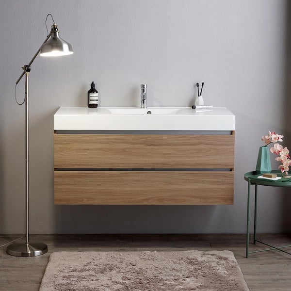 Waschtischunterschrank mit zwei Schubladen, Armatur und Waschtisch