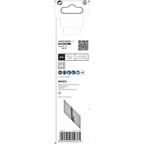 Bosch PRO Medium-Thick Metal precise S937BEF Blatt 1,1 x 25 x 150 mm 5-tlg. - 2608658991