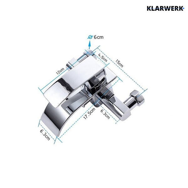 Klarwerk Waschtischarmatur mit Maßangaben in Zentimetern für eine einfache Installation.