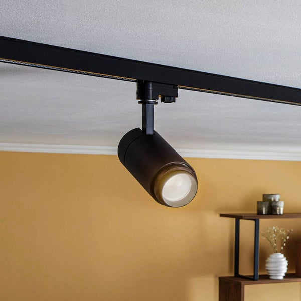 Arcchio LED Stromschienenstrahler Nanna in Schwarz aus Aluminium (1 flammig, ) Arbeitszimmerleuchte