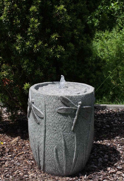 Gartenbrunnen Terrassenbrunnen FoDragonfly sandstein 34 x 40,7 cm Led 10882