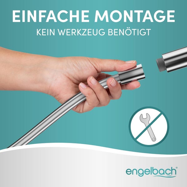 ENGELBACH Brauseschlauch  1,60 x ½” - Kunststoff - Doppelter Verdrehschutz