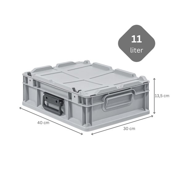 PROREGAL SuperSparSet 5 x Eurobox NextGen Portable HxBxT 13,5 x 30 x 40 cm 11 Liter Eurobehälter Transportbox Transportbehälter Stapelbehälter