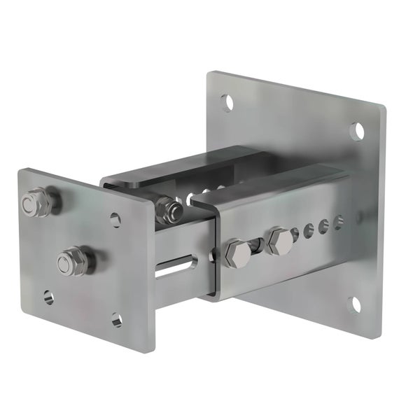 Verstellbare Wandhalterung aus Metall mit Schrauben