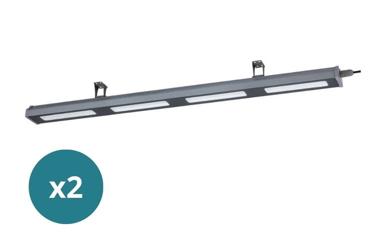LUXULA 2er-Set LED Hallenstrahler 200W Highbay 25000lm 5000K Neutralweiß Linearer Hallenstrahler IP65