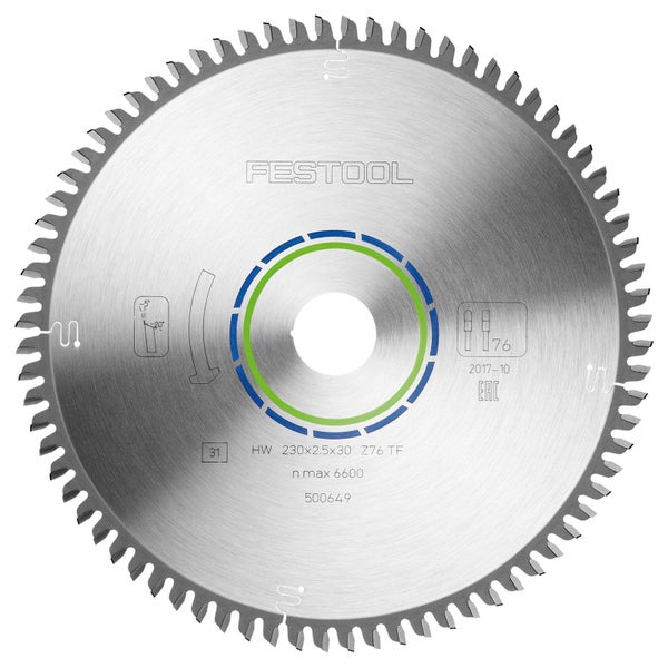 Festool Sägeblatt mit 230x2,5x30 Millimeter und 76 Zähnen