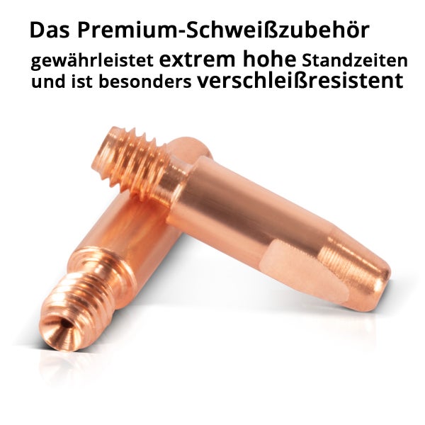 STAHLWERK 2 x Stromdüsen AK25 MB25 Kontaktdüsen M6x28 1,0 mm MIG MAG
