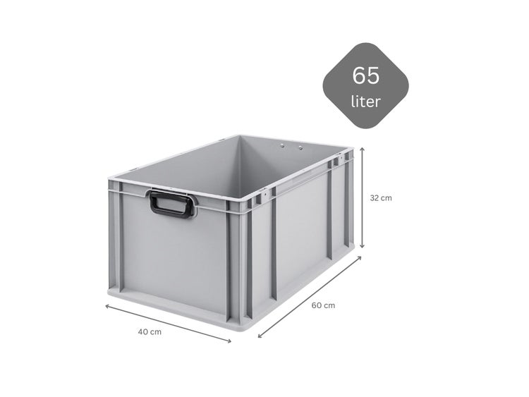 PROREGAL Eurobox Nextgen Portable Duo HxBxT 32 x 40 x 60 cm 65 Liter Eurobehälter Transportbox Transportbehälter Stapelbehälter