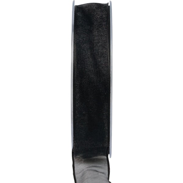 Schwarzes Dekoband auf Rolle