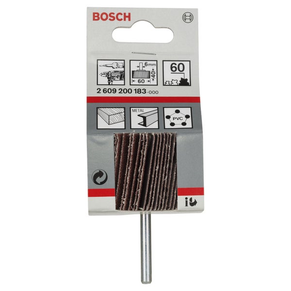Bosch Logo Schleifmop mit Schaft, geeignet für Holz, Metall und PVC