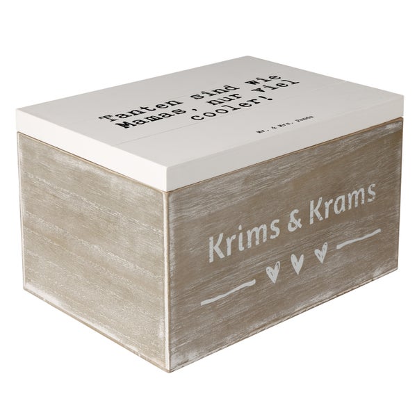 Mr. & Mrs. Panda 25 x 18 cm Holzkiste Tanten sind wie Mamas,... - Weiß