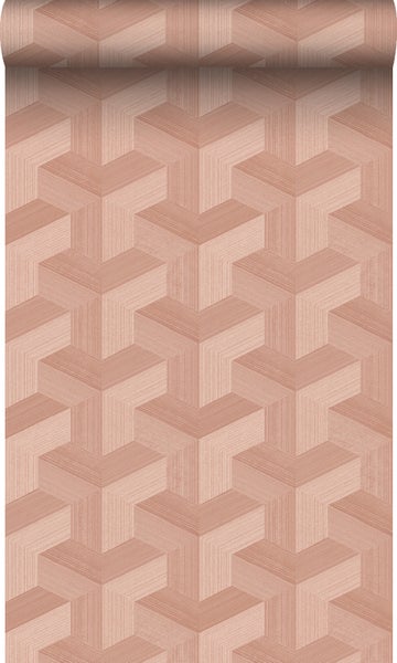 Origin Wallcoverings Öko-Strukturtapete 3D-Muster Terrakottarosa - 50 x 900 cm - 348002