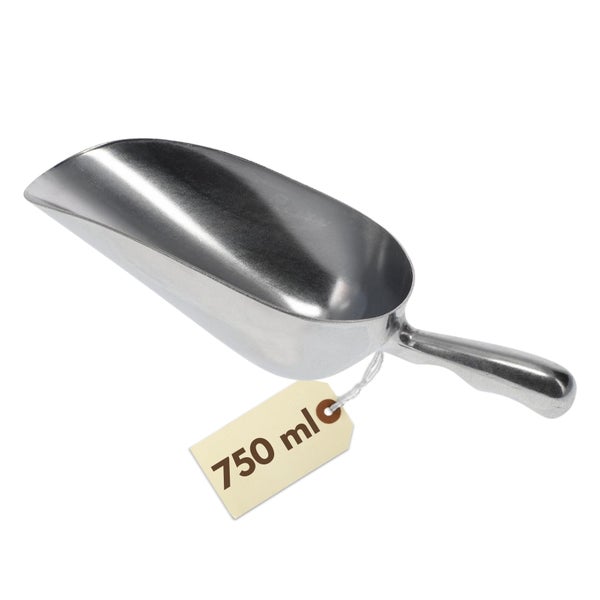 Aluminium Schaufel mit einem Fassungsvermögen von 750 Milliliter