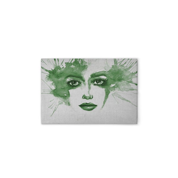 Dekorative Leinwand mit Aquarelldruck eines Frauengesichts