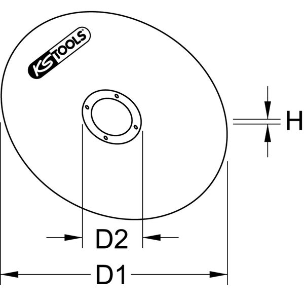 K Tools Logo, Schemadarstellung mit Maßangaben