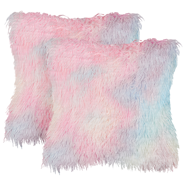 Dekokissen 2er Set AMARYLLIS Webpelz 45 x 45 cm Bunt