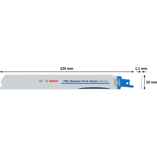 Bosch PRO Medium-Thick Metal precise S1137BEF Blatt 1,1 x 25 x 225 mm 2-tlg. - 2608658993