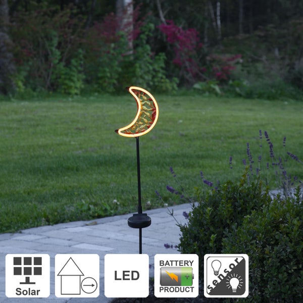 Dekorative LED-Solarleuchte in Halbmondform für den Garten