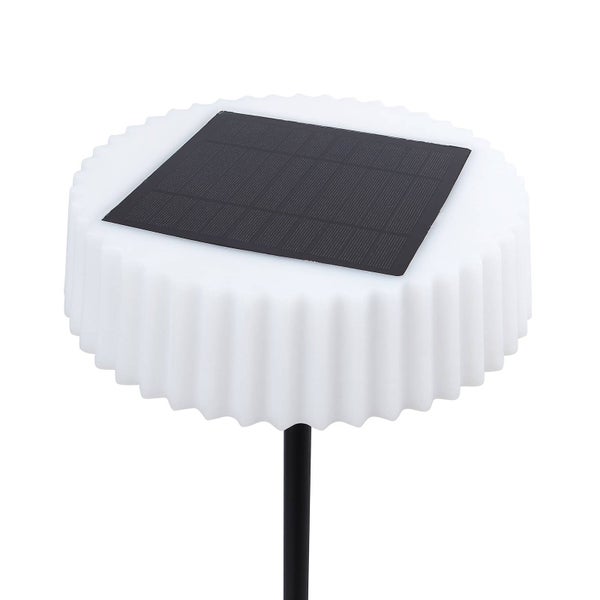 Lindby LED Solarleuchte außen Samine dimmbar (spritzwassergeschützt (Modern) in Schwarz aus Metall (1 flammig, ) - Solarlampe Garten