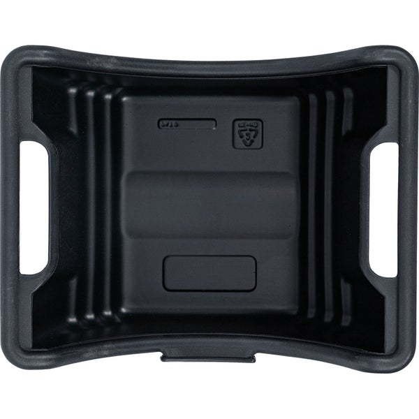 Schwarzer Pflanzkasten aus Kunststoff mit Griffen