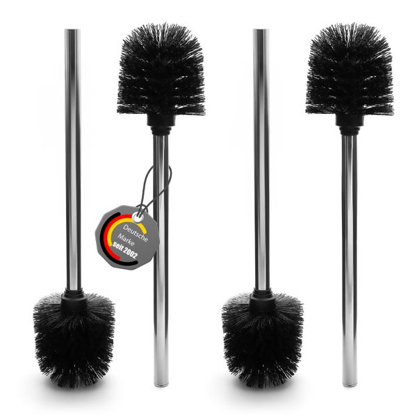 Toilettenbürsten mit Halter aus Edelstahl und dem Siegel Deutsche Marke seit 2002