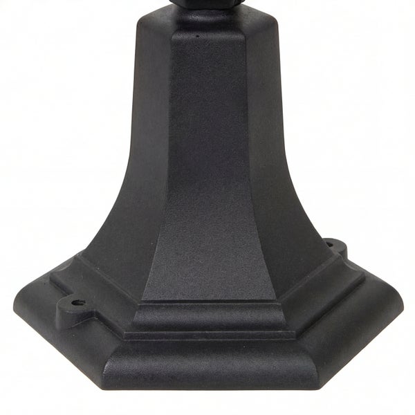 Schwarzer Lampenfuß für Außenleuchten