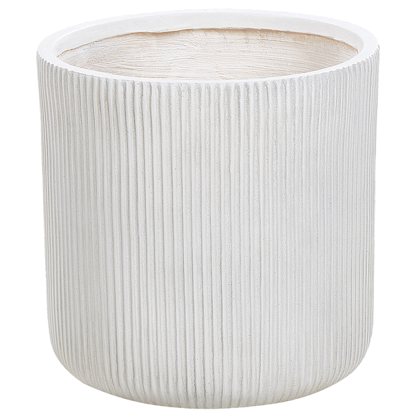 Blumenkübel OREOI 37 cm Cremeweiß