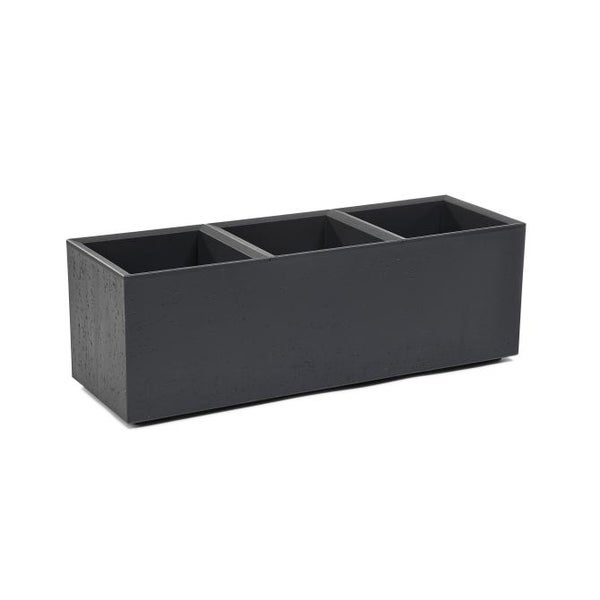 Rechteckiger Pflanzkasten mit drei Fächern