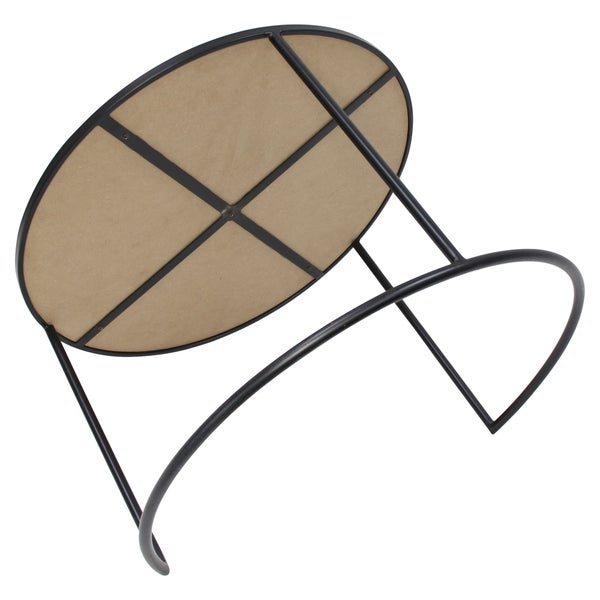 FRANK FLECHTWAREN | Beistelltisch Holzoptik, groß, METALL, MDF, 57 x 57 x 38 cm