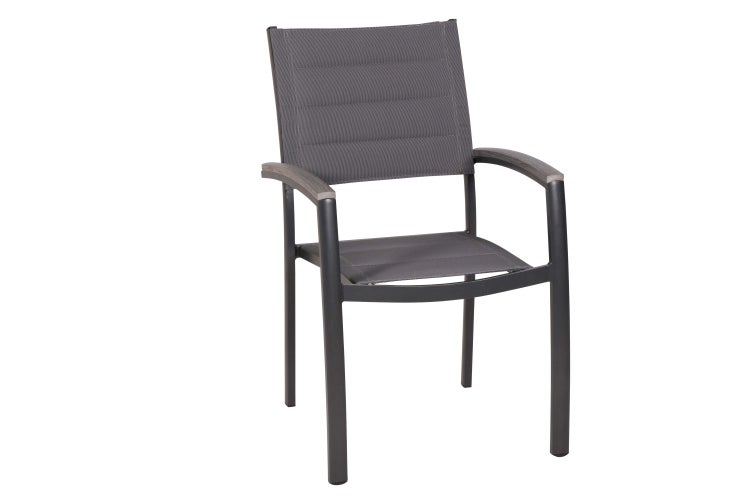 Gartenstuhl mit Armlehnen und Textilbespannung