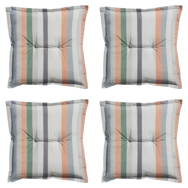Sitzkissen Righe salmone - Ca. 50x50 cm - 4er-Set