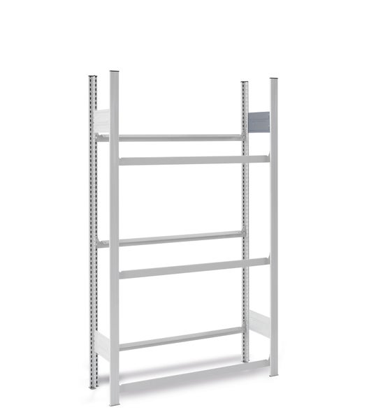 PROREGAL Getränkekistenregal Stecksystem T-Profil Grundregal HxBxT 175 x 100 x 30 cm Fachlast 100 kg 3 Ebenen für 9 Getränkekisten Lichtgrau