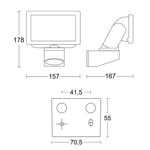 Abbildung von Steinel LED-Außenstrahlern LS 150 und LS 300