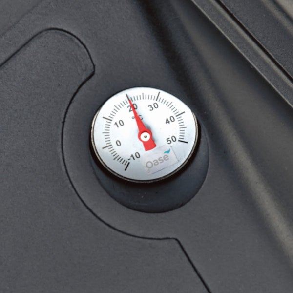 Oase Analog-Thermometer in Kunststoffgehäuse, Temperaturbereich minus 10 bis 50 Grad Celsius.