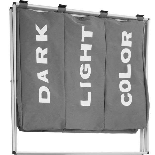 Wäschesortierer tectake  mit Aluminiumgestell inklusive Netzabdeckung, 65 x 37,5 x 56,5 cm