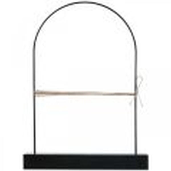 Dekorativer Metallbogen mit Holzsockel