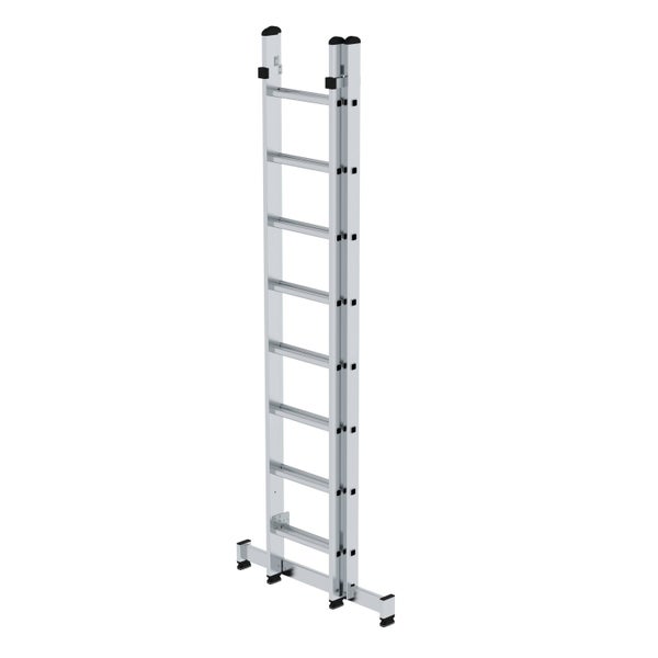PROREGAL Sprossen-Mehrzweckleiter 2-Teilig mit Traverse 2 x 8 Sprossen