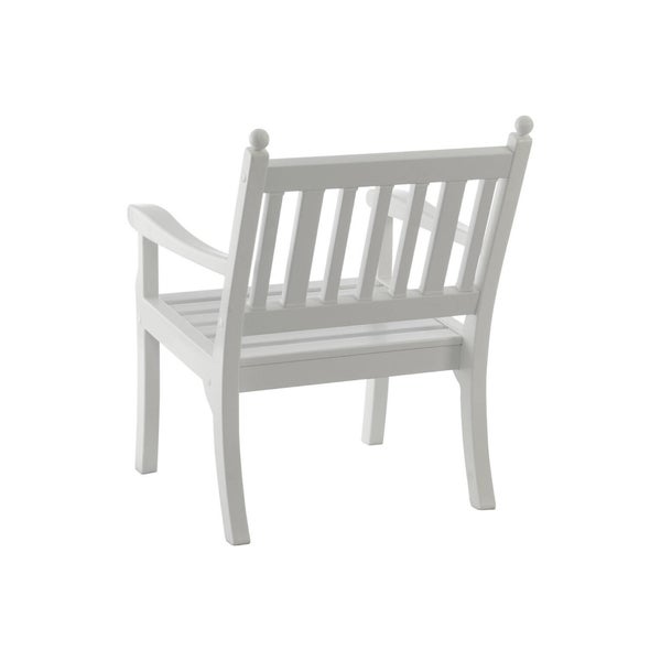 PROREGAL Gartenbank Aruba 1 Sitzer Weiß HxBxT 88 x 68 x 69 cm Witterungskunststoff & UV Beständiger Kunststoff Parkbank Sitzbank