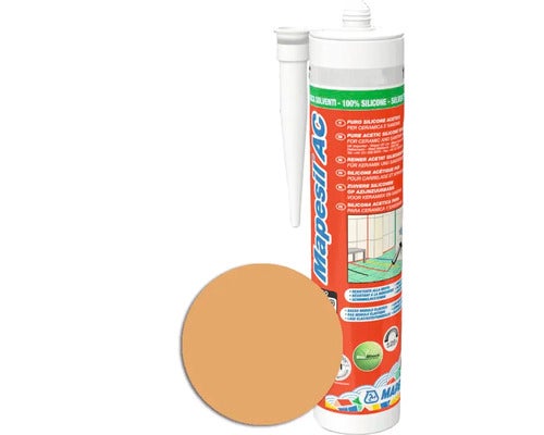 Mapesil AC Sanitär-Silikon in Kartusche mit Farbpunkt